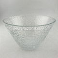 Glass Bowl With Harmmer Pattern